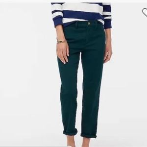 J. Crew Dark Green Straight Leg Pants